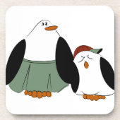かわいいマンガのペンギン コースター (正面)
