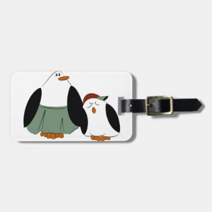 かわいいマンガのペンギン ラゲッジタグ
