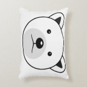 かわいいマンガのホッキョクグマ アクセントクッション (正面(垂直))