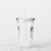 かわいいマンガのホッキョクグマ アクリルタンブラー (左)