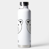 かわいいマンガのホッキョクグマ ウォーターボトル (右面)