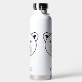 かわいいマンガのホッキョクグマ ウォーターボトル (左面)