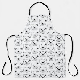 かわいいマンガのホッキョクグマ エプロン