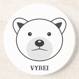 かわいいマンガのホッキョクグマ コースター
