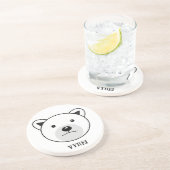 かわいいマンガのホッキョクグマ コースター (側面)