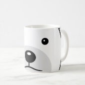 かわいいマンガのホッキョクグマ コーヒーマグカップ (正面右)