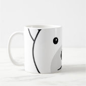 かわいいマンガのホッキョクグマ コーヒーマグカップ (左)