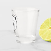 かわいいマンガのホッキョクグマ ショットグラス (右)