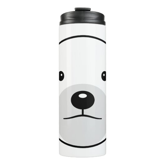 かわいいマンガのホッキョクグマ タンブラー (正面)