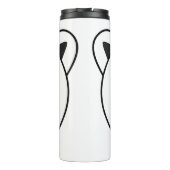 かわいいマンガのホッキョクグマ タンブラー (裏面)