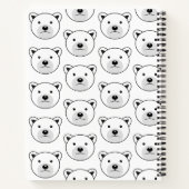 かわいいマンガのホッキョクグマ ノートブック (裏面)