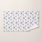 かわいいマンガのホッキョクグマ バスタオルセット (ハンドタオル)