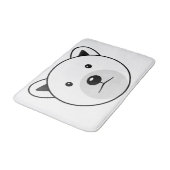 かわいいマンガのホッキョクグマ バスマット (アングル)