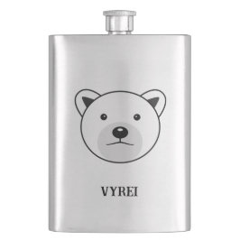 かわいいマンガのホッキョクグマ フラスク