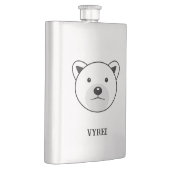 かわいいマンガのホッキョクグマ フラスク (右)