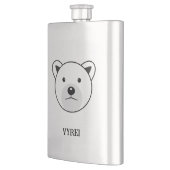 かわいいマンガのホッキョクグマ フラスク (左)