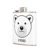 かわいいマンガのホッキョクグマ フラスク (左)