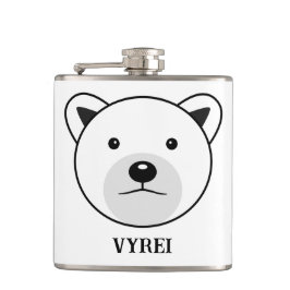かわいいマンガのホッキョクグマ フラスク