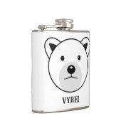 かわいいマンガのホッキョクグマ フラスク (右)
