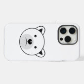 かわいいマンガのホッキョクグマ iPhoneケース (裏面横)