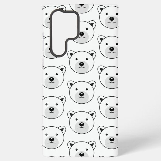 かわいいマンガのホッキョクグマ SAMSUNG GALAXYケース (裏面)