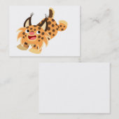 かわいいマンガのボブキャットビジネスカード 名刺 (正面/裏面)