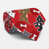 かわいいマンガのポチ&ボーンズおもしろいペット ネクタイ (ロール)