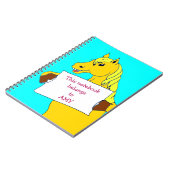 かわいいマンガのポニーとメッセージ ノートブック (左側)