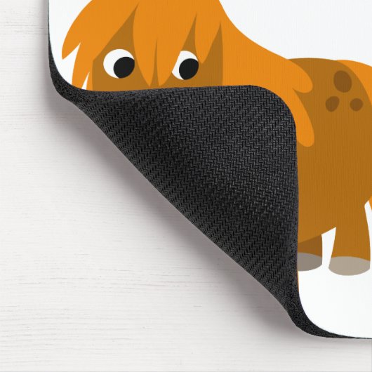 かわいいマンガのポニーの口 マウスパッド (コーナー)