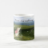 かわいいマンガのマウスの旅 コーヒーマグカップ (中央)