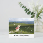 かわいいマンガのマウスの旅 ポストカード (スタンド正面)