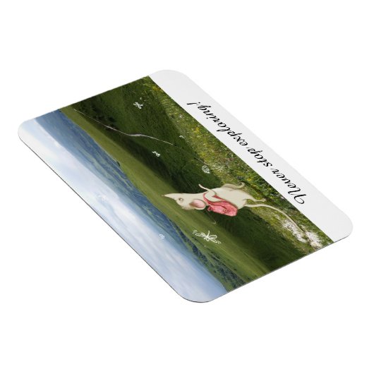 かわいいマンガのマウスの旅 マグネット (右側)