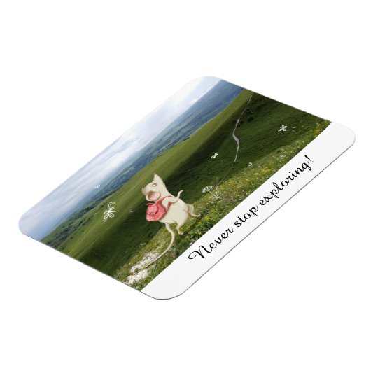 かわいいマンガのマウスの旅 マグネット (左側)