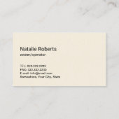 かわいいマンガのメイドハウスクリーニングサービスブラック 名刺 (裏面)