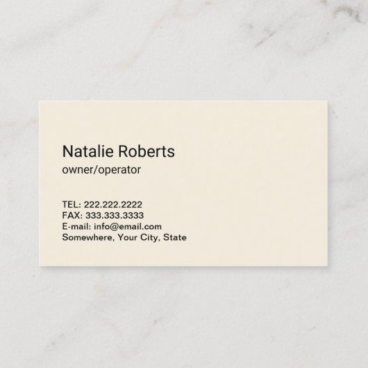 かわいいマンガのメイドハウスクリーニングサービスブラック 名刺 (裏面)