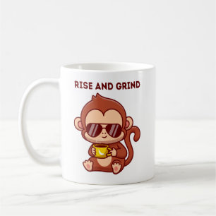 かわいいマンガのモンキーマグ コーヒーマグカップ