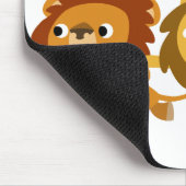 かわいいマンガのライオンが急ぐマウスパッド マウスパッド (コーナー)