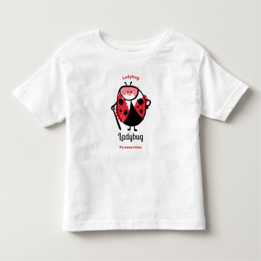 かわいいマンガのラディバグ トドラーTシャツ (正面)