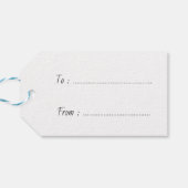 かわいいマンガのラブバードピンクハートバレンタインデー ギフトタグ (裏面横)