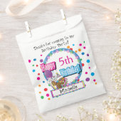 かわいいマンガのリスと誕生日パーティー フェイバーバッグ (クリップ留めされた状態)