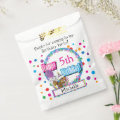 かわいいマンガのリスと誕生日パーティー フェイバーバッグ (封をした状態)