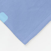 かわいいマンガのロボットブルー フリースブランケット (角)