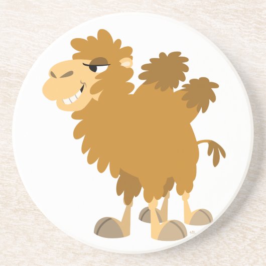 かわいいマンガの二つのハンプドキャメルコースター コースター (正面)