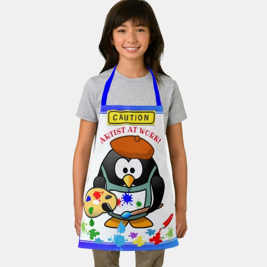 かわいいマンガの作家の作品、子供たち エプロン (インサイチュ)