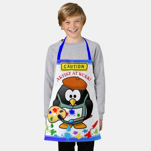 かわいいマンガの作家の作品、子供たち エプロン (着用した状態)