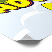 かわいいマンガの冒険が待つ感動的引用文 ポスター (角)