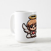 かわいいマンガの天使 コーヒーマグカップ (正面左)