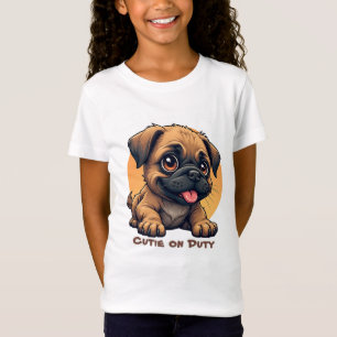 かわいいマンガの子犬Tシャツ Tシャツ