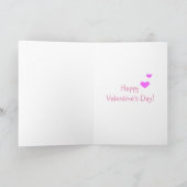 かわいいマンガの子羊のバレンタイン カード (内部)