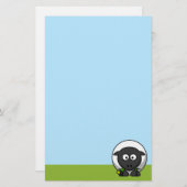 かわいいマンガの子羊 便箋 (正面/裏面)